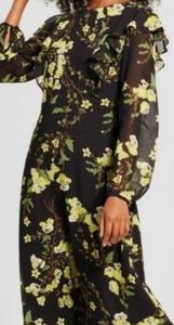 Who What Wear Black Floral Dress-NWT